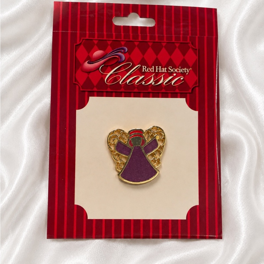 RED HAT SOCIETY Purple Angel Brooch 💥🆕💥